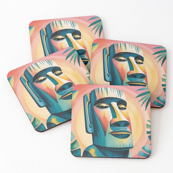 Item preview, Modern Moai Tropical Watercolor designed and sold by CAutumnTrapp.