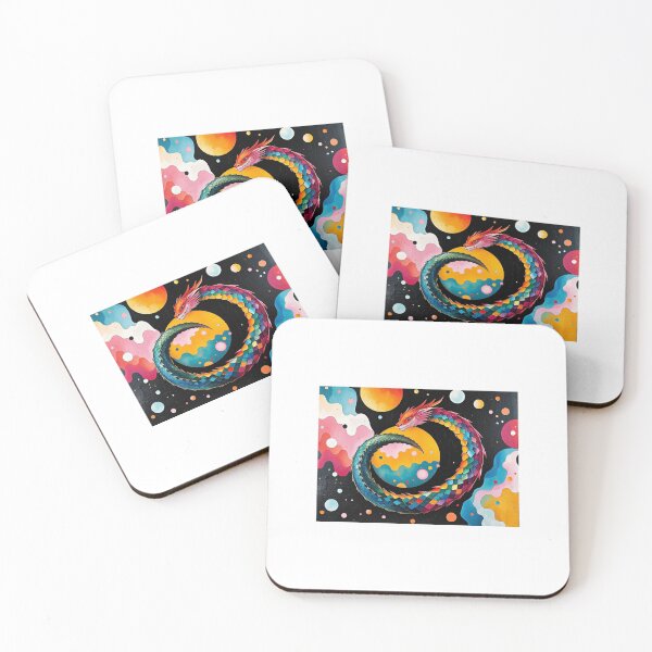 Item preview, Colorful Dragon in Spacey Setting designed and sold by tambanow.