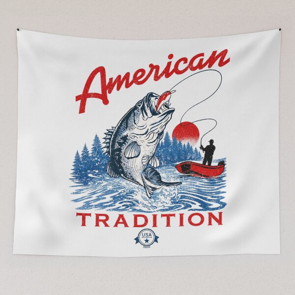 Item preview, American Fishing Tradition Vintage Bass Design designed and sold by gahteeriffico.