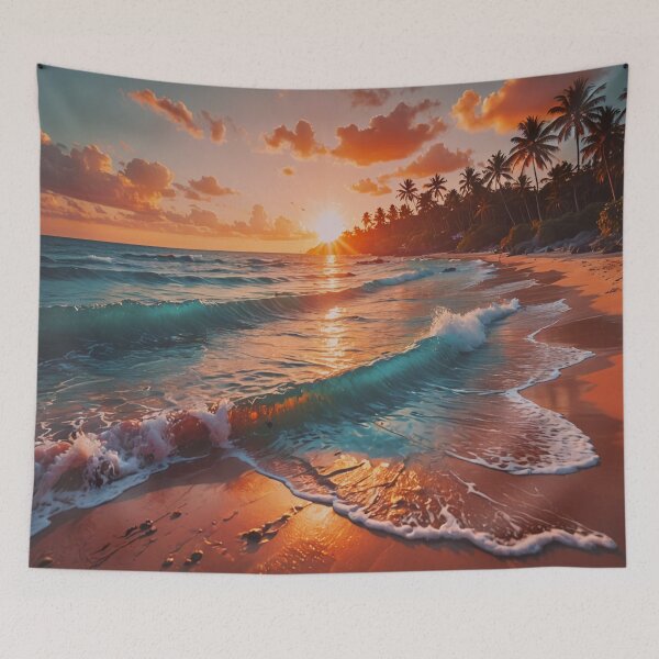 Item preview, Tropical Sunset Beach Art designed and sold by BeautifulVirtues.