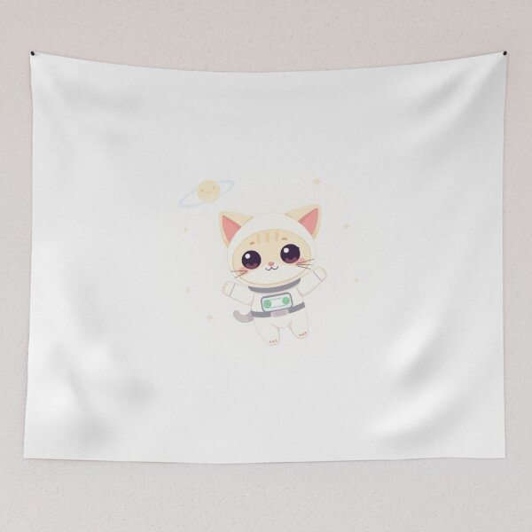 Item preview, Cute Kawaii Astronaut Cat Space Explorer designed and sold by Higherclothing.