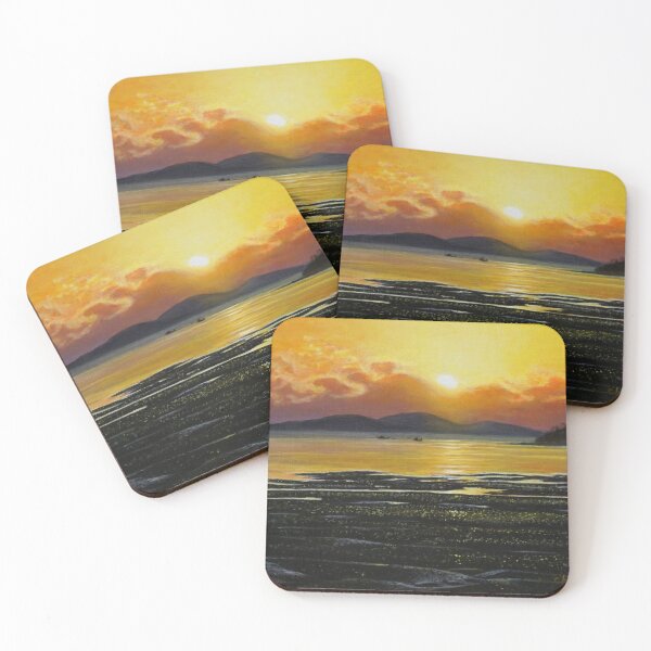 Item preview, Golden Sunset on the Mudflat designed and sold by HaedamArt.