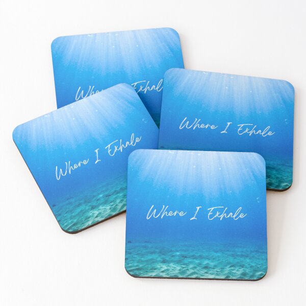 Item preview, Where I Exhale | Underwater Ocean Photography Art designed and sold by Salty Colors Studio.