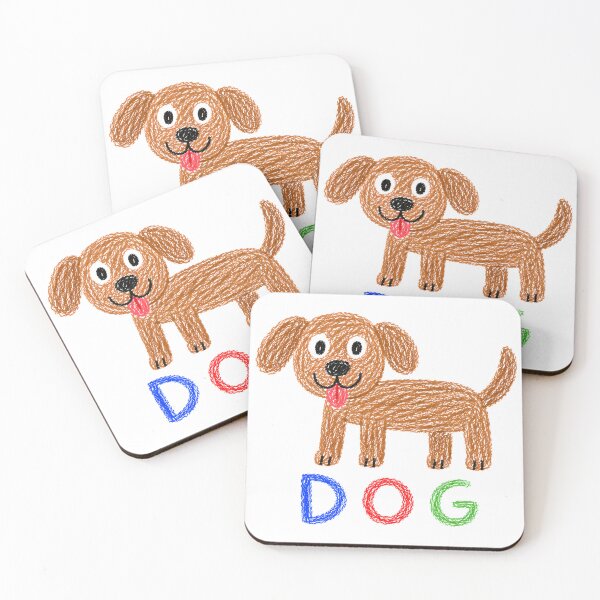 Item preview, DOG | Childlike Crayon Puppy Illustration designed and sold by Stubblejumper Artworks.