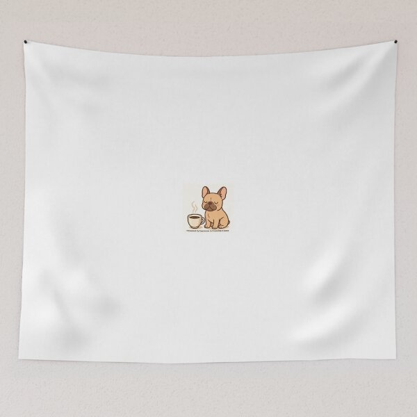 Item preview, Frenchie with Coffee designed and sold by MuttAboutYou.