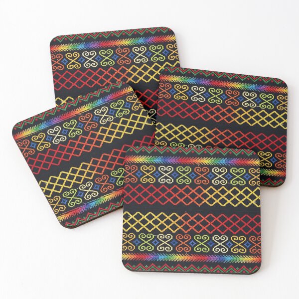 Item preview, Traditional Ethnic Textile Pattern - Handmade Multicolor Geometric Design designed and sold by ElementoVisual.
