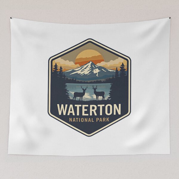 Item preview, Waterton National Park Travel Hiking Outdoors Adventure Wildlife designed and sold by Simsimah26Parks.