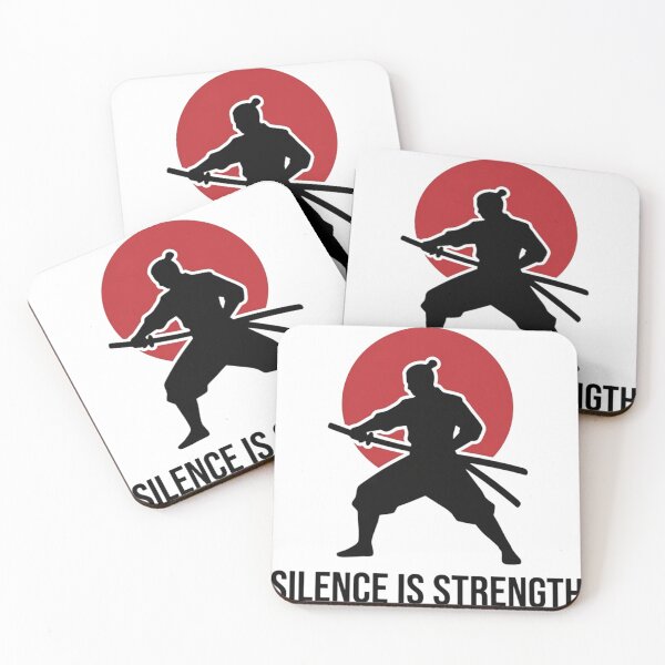 Item preview, Silent Samurai Shirt – Silence Is Strength Anime Inspired Streetwear Tee designed and sold by AD-NOVA!!!.