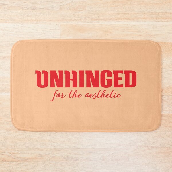 Item preview, Unhinged for the Aesthetic — Bold Red Funny Quote Sticker | Chaotic Humor Gift, Internet Culture Tee designed and sold by ArtofDari.