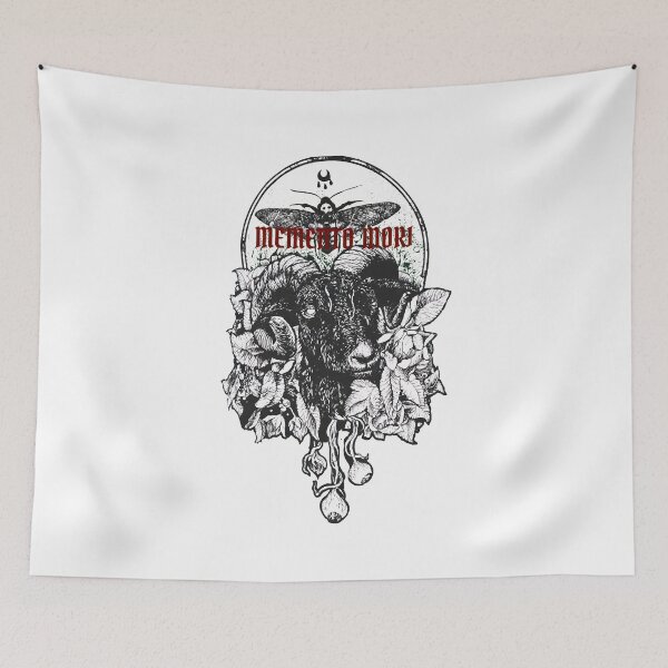 Item preview, Occult Rams Moth Engraving Gothic Dark designed and sold by hardsuppodopo.