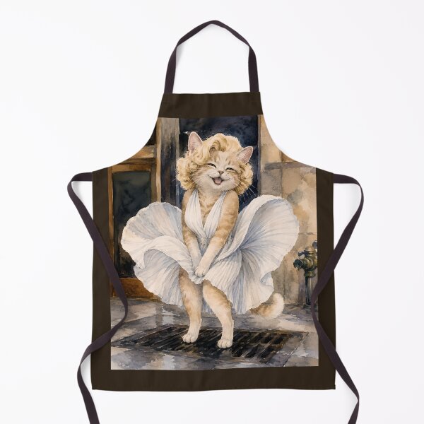 Item preview, Meowrilyn Monroe | Vintage Hollywood Cat Watercolor designed and sold by Stubblejumper Artworks.