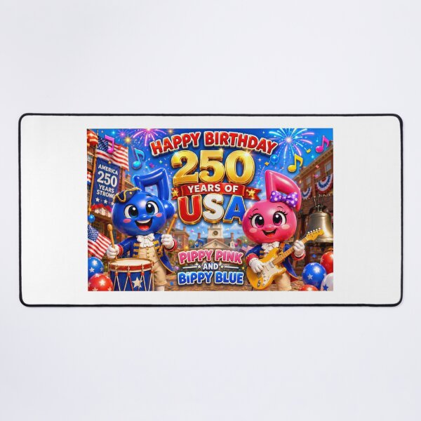 Item preview, Happy Birthday! 250 Years of USA | Pippy Pink and Bippy Blue  designed and sold by zillyx.