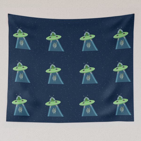 Item preview, Alien Cat Abduction designed and sold by JayCee19.