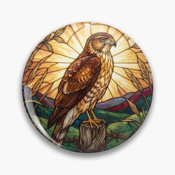 Item preview, Stained Glass Style Cooper's Hawk  designed and sold by Tridentulus.