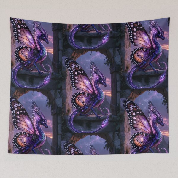 Item preview, Twilight Monarch | Celestial Butterfly Dragon Fantasy Art designed and sold by Stubblejumper Artworks.