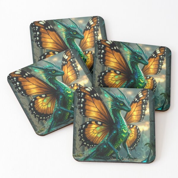 Item preview, Emerald Monarch | Butterfly Dragon Fantasy Art designed and sold by Stubblejumper Artworks.
