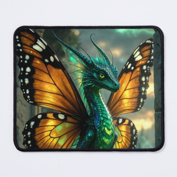 Item preview, Emerald Monarch | Butterfly Dragon Fantasy Art designed and sold by Stubblejumper Artworks.