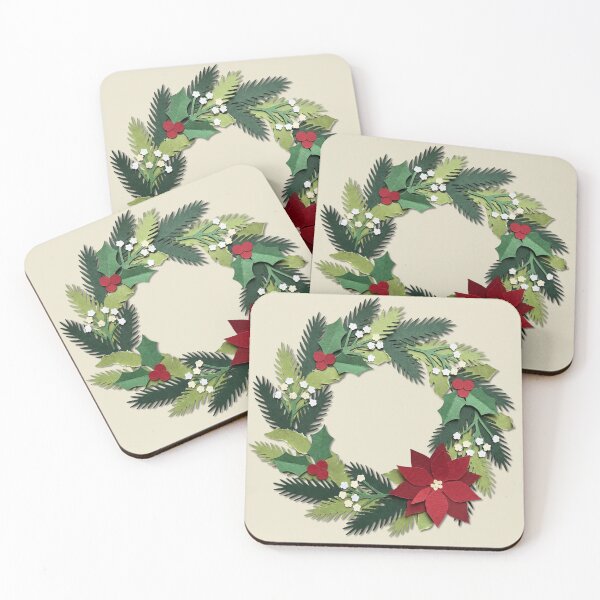 Item preview, Layered Paper Art Christmas Wreath 3D  designed and sold by TackyTime.