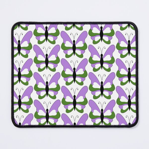 Item preview, Genderqueer Pride butterflies designed and sold by Celeste Bocchicchio-Chaudhri.