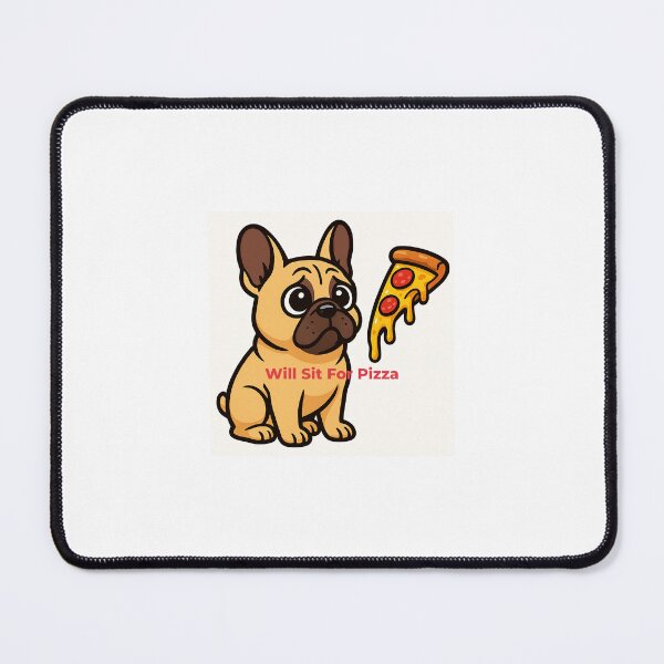 Item preview, Frenchie with Pizza designed and sold by MuttAboutYou.