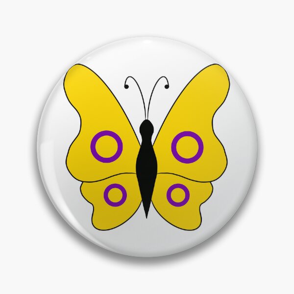 Item preview, Intersex Pride butterflies designed and sold by Celeste Bocchicchio-Chaudhri.