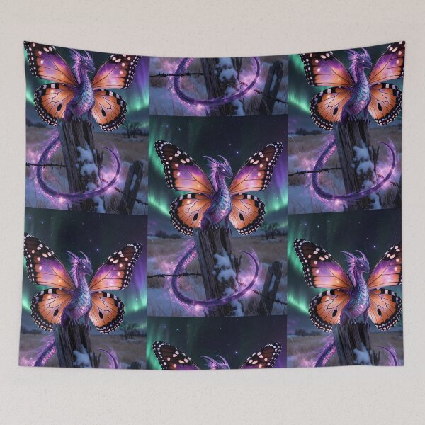 Item preview, Prairie Borealis | Aurora Butterfly Dragon Fantasy Art designed and sold by Stubblejumper Artworks.