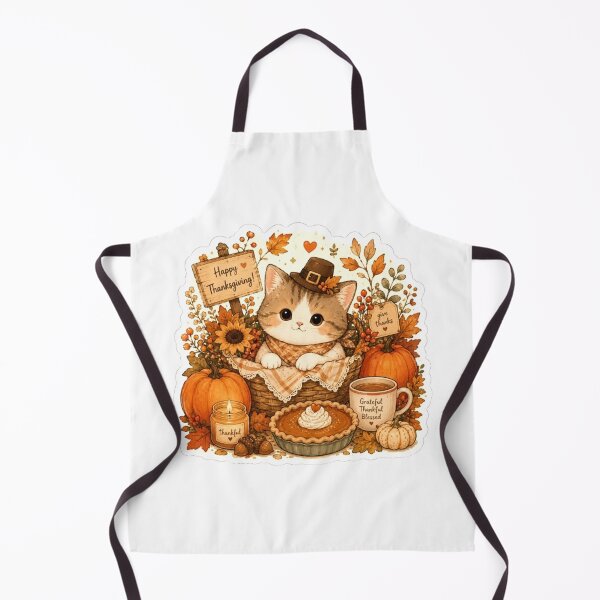 Item preview, Thankful Harvest Kitty Happy Thanksgiving designed and sold by jteart.
