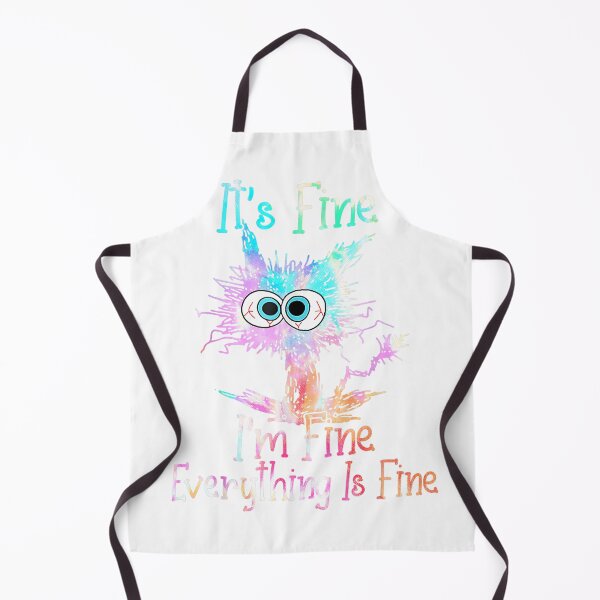 Item preview, It's Fine I'm Fine Everything is Fine Shirt Tie Dye Cat T-Shirt designed and sold by Badriiiii.