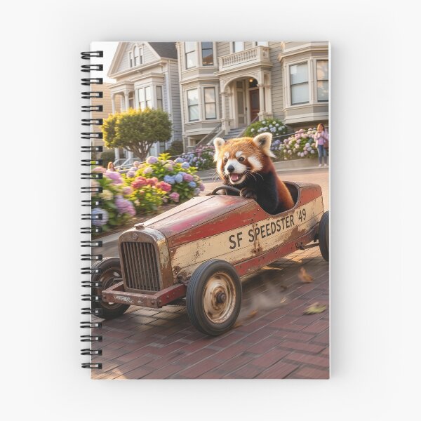 Item preview, Red Panda Cruises Down Lombard Street, San Francisco designed and sold by Tridentulus.