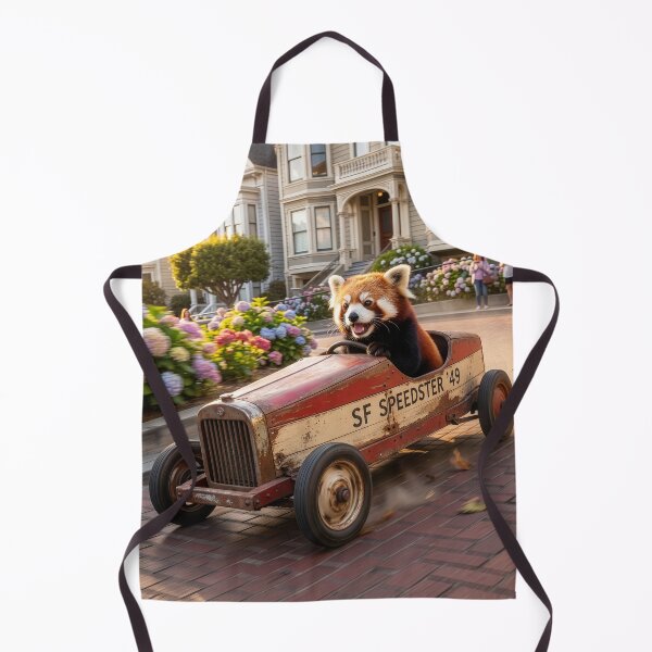 Item preview, Red Panda Cruises Down Lombard Street, San Francisco designed and sold by Tridentulus.