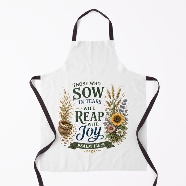 Item preview, THOSE WHO SOW IN TEARS WILL REAP WITH JOY - Psalm 126:5 Harvest Floral Graphic designed and sold by Faithloveshop.