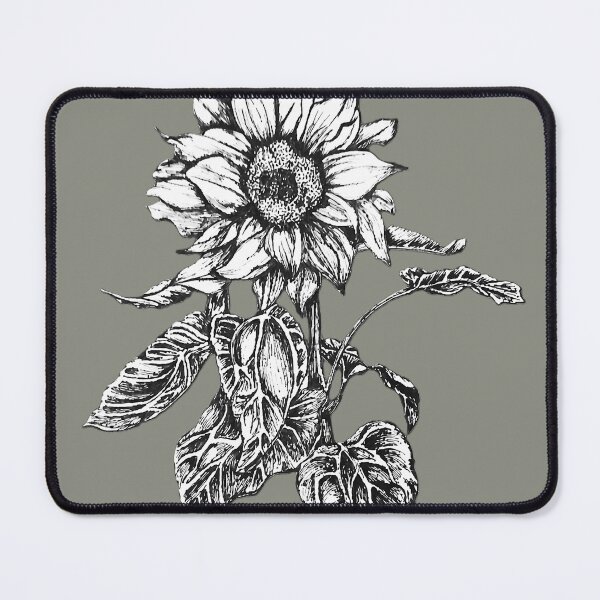 Item preview, Vintage Pen and Ink Sunflower Botanical Illustration designed and sold by ArtistsAtticWI.
