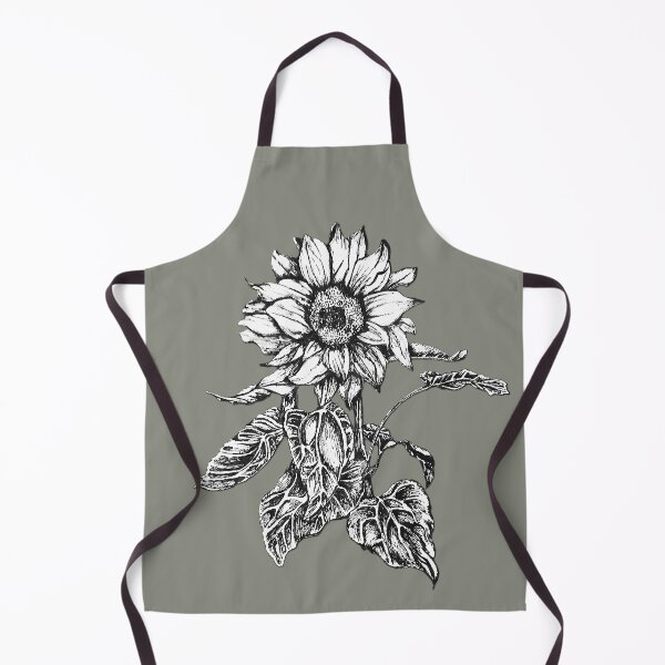 Item preview, Vintage Pen and Ink Sunflower Botanical Illustration designed and sold by ArtistsAtticWI.