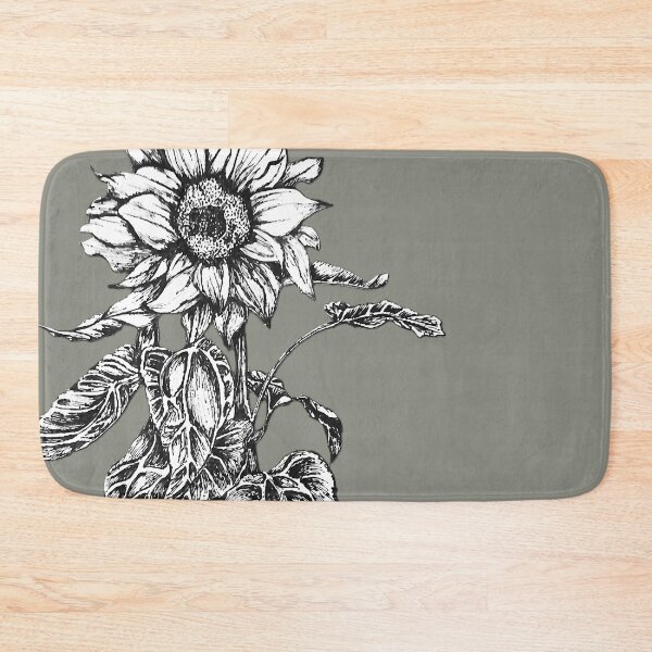 Item preview, Vintage Pen and Ink Sunflower Botanical Illustration designed and sold by ArtistsAtticWI.