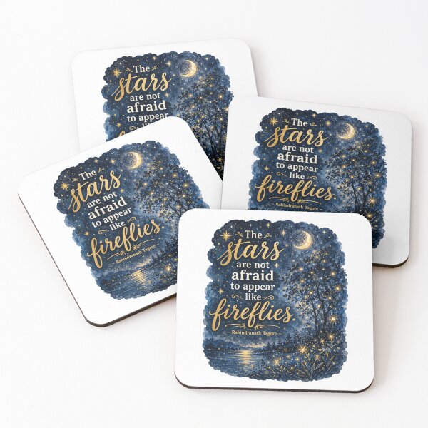 Item preview, Stars and Fireflies Night Sky Quote designed and sold by Candlelit Catastrophes.