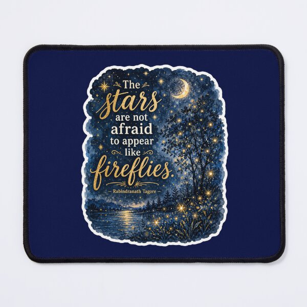Item preview, Stars and Fireflies Night Sky Quote designed and sold by Candlelit Catastrophes.