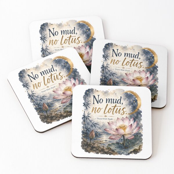Item preview, No Mud No Lotus Watercolor Lotus designed and sold by Candlelit Catastrophes.