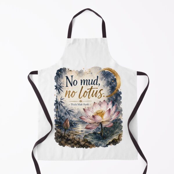 Item preview, No Mud No Lotus Watercolor Lotus designed and sold by Candlelit Catastrophes.
