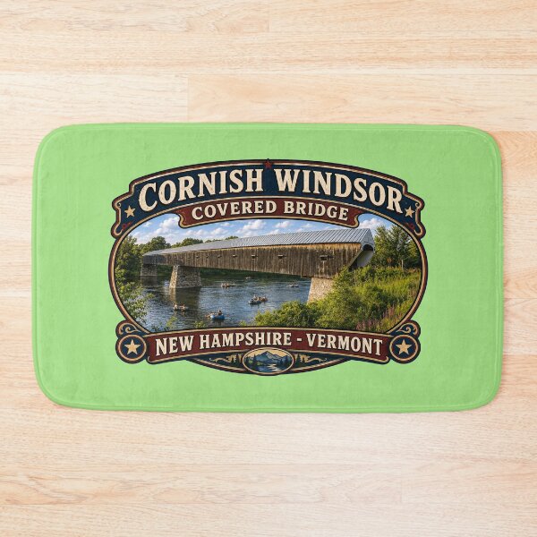 Item preview, Cornish Windsor Covered Bridge Rustic designed and sold by gotucoveredart.