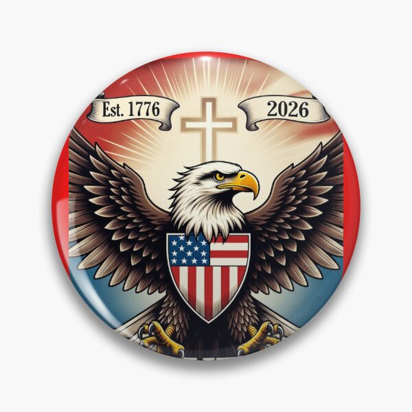 Item preview, 250 Eagle Emblem with Patriotic Banner designed and sold by CreationLens.