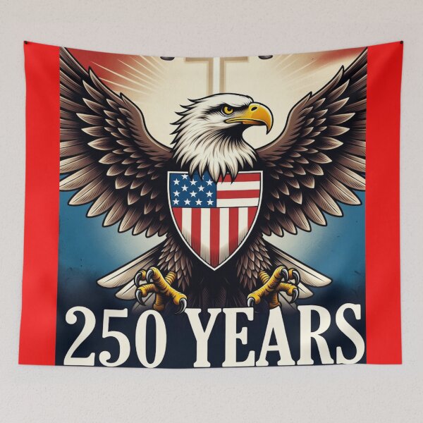 Item preview, 250 Eagle Emblem with Patriotic Banner designed and sold by CreationLens.