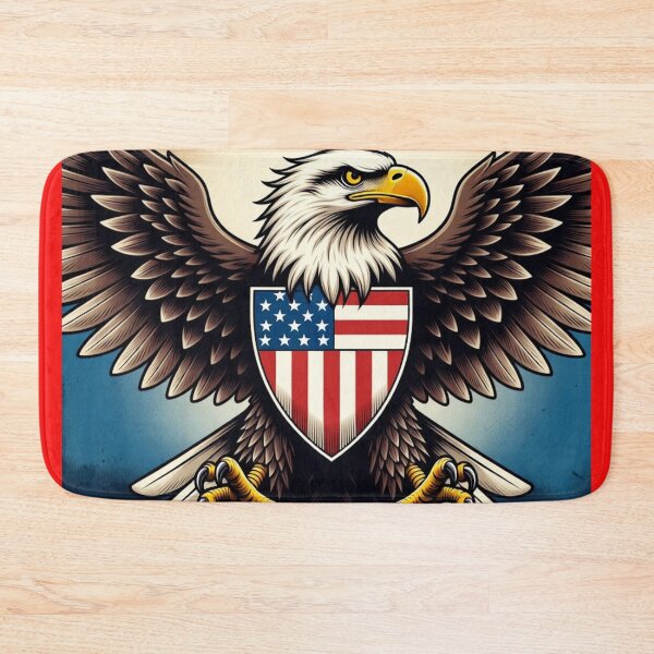 Item preview, 250 Eagle Emblem with Patriotic Banner designed and sold by CreationLens.