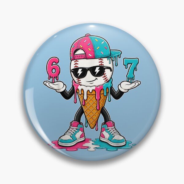 Item preview, Baseball Drip 67 Boys 6 7 Baseball Ice Cream Drip Kids Boys designed and sold by FoulPoint.