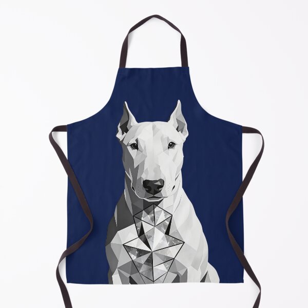 Item preview, Geometric White Bull Terrier – Modern Low Poly Dog Portrait designed and sold by KiraChie.