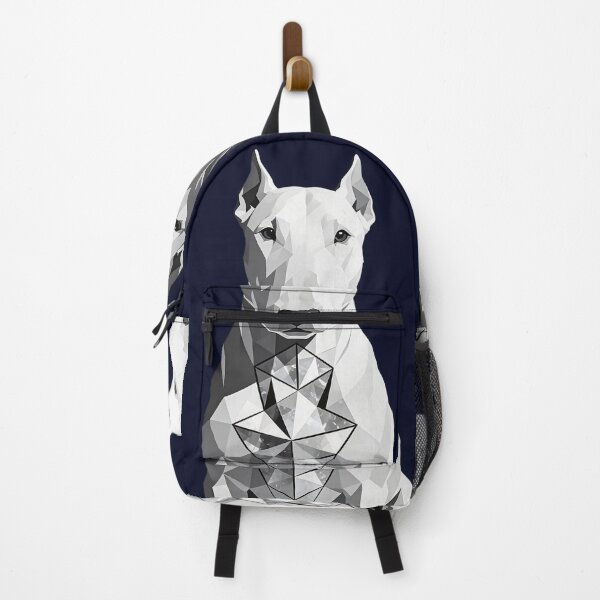 Item preview, Geometric White Bull Terrier – Modern Low Poly Dog Portrait designed and sold by KiraChie.