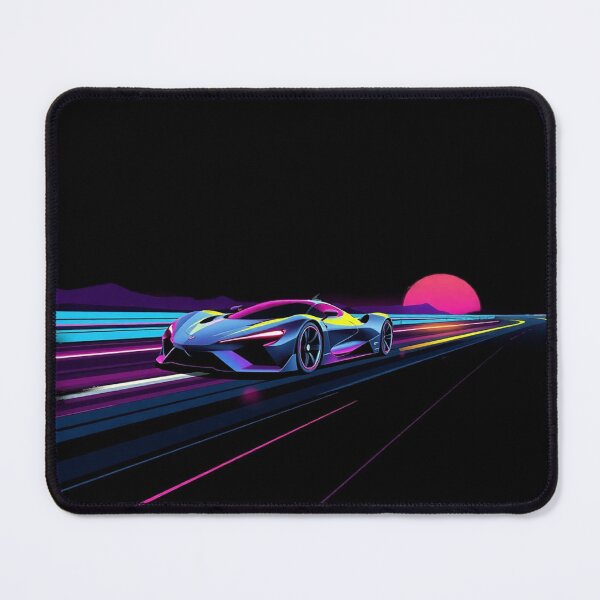 Item preview, Synthwave Cyberpunk Supercar Neon Highway Retro Sunset Design designed and sold by Tama-sirth.