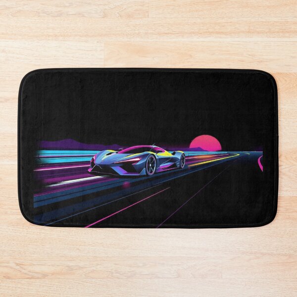 Item preview, Synthwave Cyberpunk Supercar Neon Highway Retro Sunset Design designed and sold by Tama-sirth.