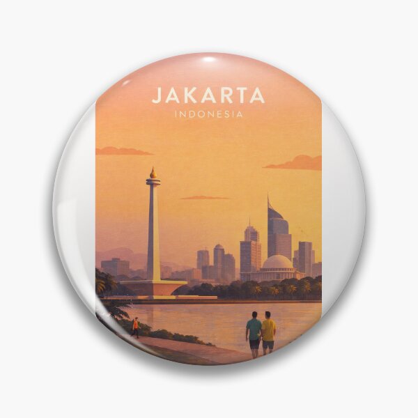Item preview, Jakarta Skyline with Monas and Merdeka Square Indonesia designed and sold by Places On Earth.