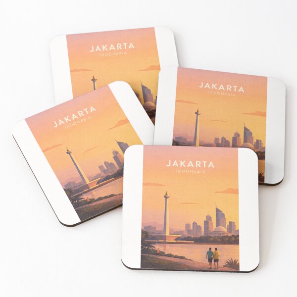 Item preview, Jakarta Skyline with Monas and Merdeka Square Indonesia designed and sold by Places On Earth.
