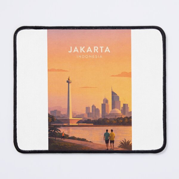 Item preview, Jakarta Skyline with Monas and Merdeka Square Indonesia designed and sold by Places On Earth.